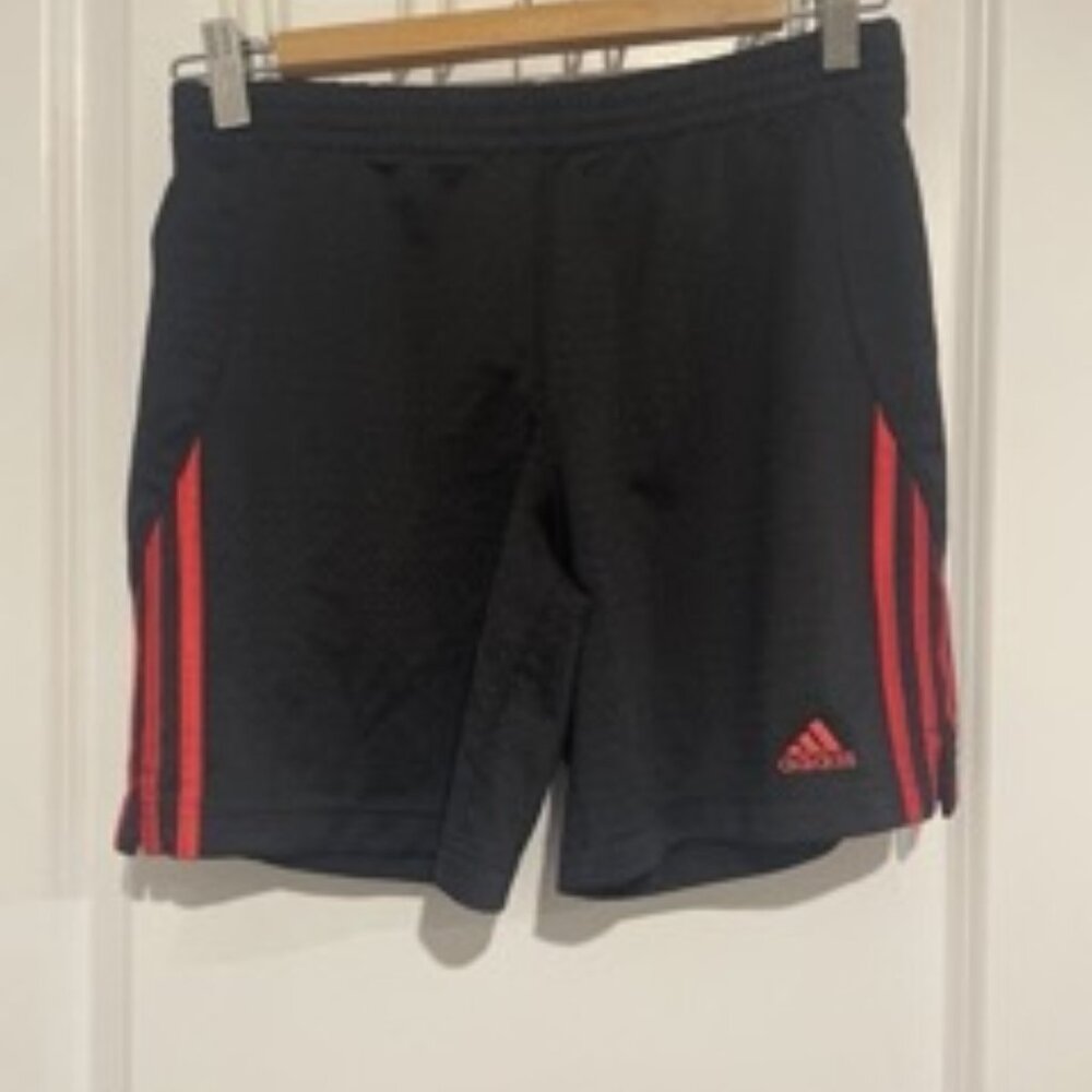 Black Adidas Basketball Shorts ~ Hot Pink Stripes